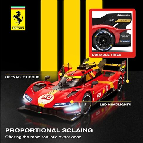 Voltz Toys 1/14 Scale Le Mans RC Car Licensed Ferrari 499P Remote Control Toy Car Model for Kids and Adults with Open Doors and Lights Gift for Kids and Adult in Saudi Arabia