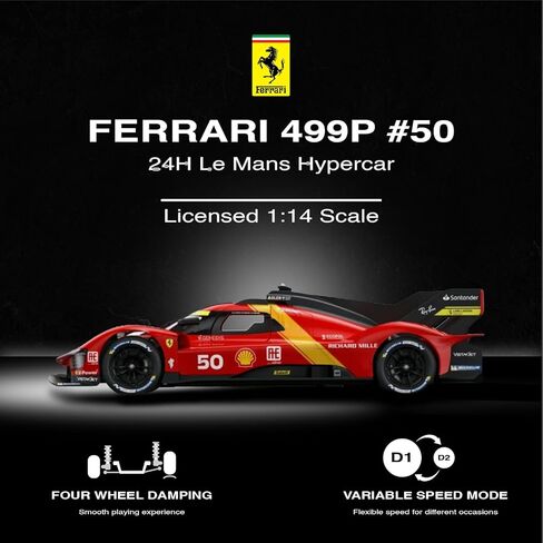 Voltz Toys 1/14 Scale Le Mans RC Car Licensed Ferrari 499P Remote Control Toy Car Model for Kids and Adults with Open Doors and Lights Gift for Kids and Adult in Saudi Arabia