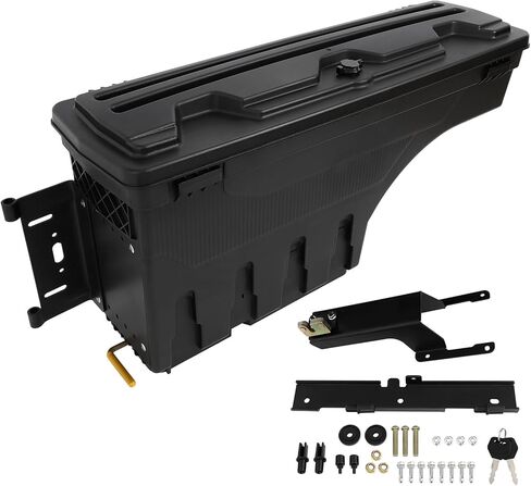 صندوق أدوات سرير الشاحنة SCITOO مناسب لفورد F-250 Super Duty لـ F-350 Super Duty 2017-2022 صندوق تخزين الشاحنة المقاوم للماء جانب السائق الأيسر وجانب الركاب الأيمن in Kuwait