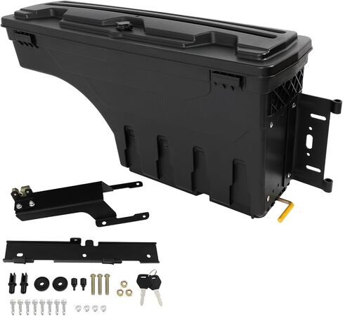 صندوق أدوات سرير الشاحنة SCITOO مناسب لفورد F-250 Super Duty لـ F-350 Super Duty 2017-2022 صندوق تخزين الشاحنة المقاوم للماء جانب السائق الأيسر وجانب الركاب الأيمن in Kuwait