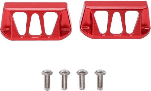 2PCS Red Aluminum Alloy Steering Servo Guard Protector Cover for E Revo 2 0 1/10 RC Car Slayer Pro 4x4 Durable Upgrade Parts with Sleek Design Lightweight 31g Servo Accessories (Red) in Saudi Arabia