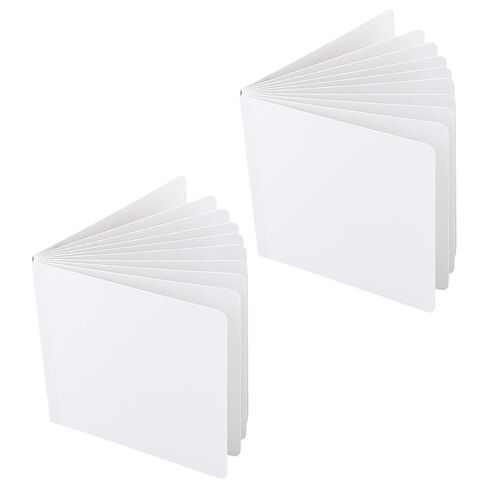 SUPERFINDINGS كتاب لوحي فارغ 10 أوراق مربعة من الورق لوحة رسم غلاف فني لوحة رسم فارغة 16.5 × 16.5 سم (6.5 بوصة × 6.5 بوصة) للفنانين المبتدئين، أبيض in Saudi Arabia