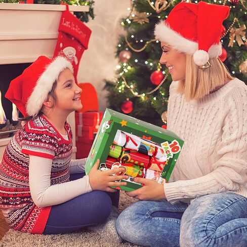 12 حزمة من هدايا حفلات عيد الميلاد بدون كبس، هدايا طاولة عيد الميلاد مع قبعة الحفلات، نكتة وهدية صغيرة بالداخل، لوازم تقاليد عشاء العطلات الموسمية لعيد الميلاد للأطفال والكبار in Kuwait