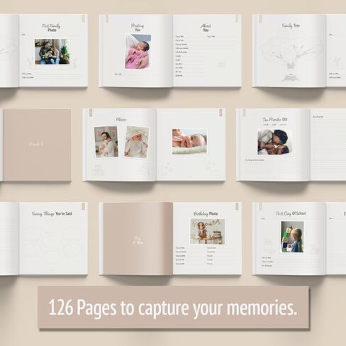 gateway22 Baby Journal – Memory Book for New Mom & Ideal for Showers – Photo and Writing Space – From Birth to 5 Years – Includes Photo Corner Stickers in Saudi Arabia