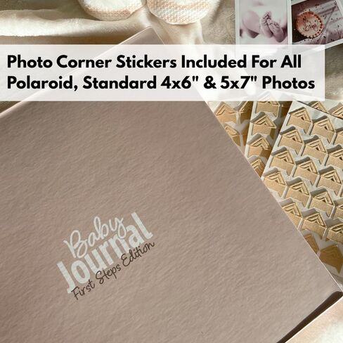 gateway22 Baby Journal – Memory Book for New Mom & Ideal for Showers – Photo and Writing Space – From Birth to 5 Years – Includes Photo Corner Stickers in Saudi Arabia