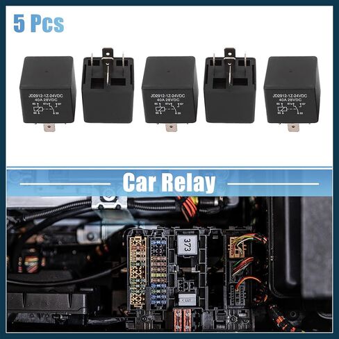 5 قطعة JD2912-1Z-24VDC 5 دبوس 40A 28VDC تيار مستمر 24 فولت العالمي سيارة موتور فيوز التتابع التبديل قطع غيار السيارات السلطة in Kuwait