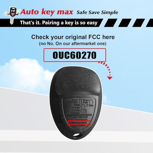 Simple Key Fob Keyless Entry Remote , Replacement for Chevy Traverse 2007-2016 Tahoe Suburban GMC Acadia Yukon Cadillac Escalade OUC60270 OUC60221 (6 Btn Simple Key Kit) in Saudi Arabia