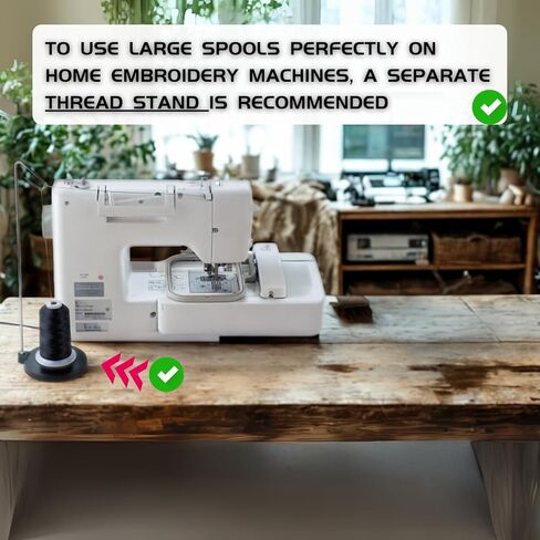 Simthread 6 Spools Embroidery Thread Set, 3000 Yards 40WT 100% Polyester Trilobal Machine Thread for Professional & Home Use, Compatible with Brother, Singer, Janome & More, Brown Series in Saudi Arabia