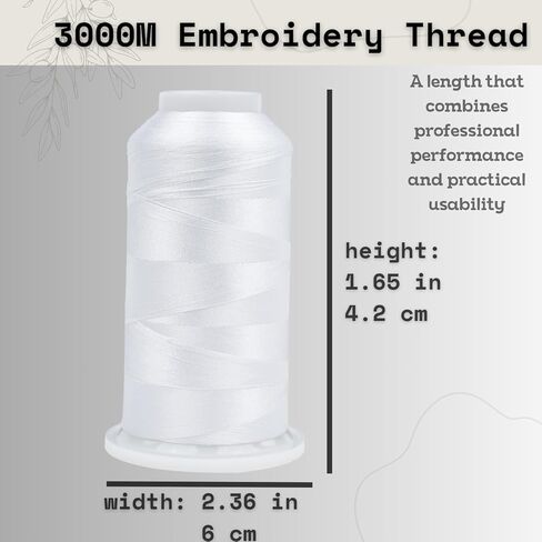 Simthread 6 Spools Embroidery Thread Set, 3000 Yards 40WT 100% Polyester Trilobal Machine Thread for Professional & Home Use, Compatible with Brother, Singer, Janome & More, Brown Series in Saudi Arabia
