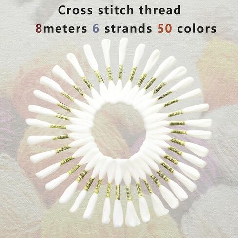 24 Skeins Embroidery Floss Cross Stitch Thread 6 Strands Each 315.0 Inch Craft Floss Set for DIY Sewing Projects (Black) in Saudi Arabia