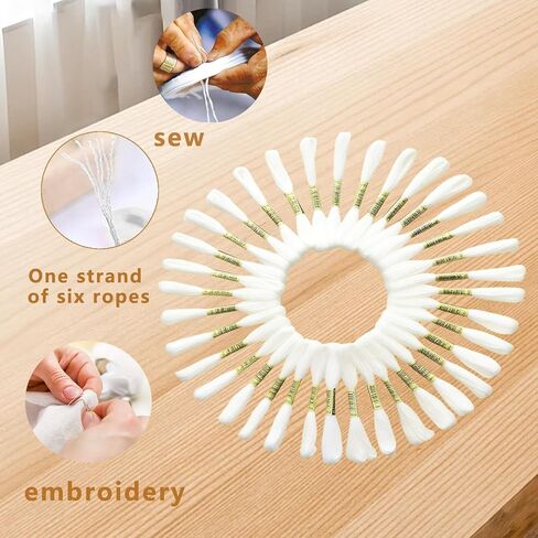 24 Skeins Embroidery Floss Cross Stitch Thread 6 Strands Each 315.0 Inch Craft Floss Set for DIY Sewing Projects (Black) in Saudi Arabia