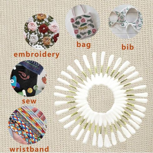 24 Skeins Embroidery Floss Cross Stitch Thread 6 Strands Each 315.0 Inch Craft Floss Set for DIY Sewing Projects (Black) in Saudi Arabia
