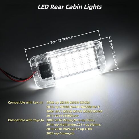 LED Trunk Cargo Light with Switch, Super Bright White Luggage Compartment Light Compatible with Toyota CH-R,Highlander,Sienna,Venza,RAV4,Prius,Lexus RX350, CT200h, NX300h, GS350, Scion tC xB in Kuwait