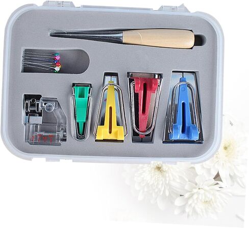 DOITOOL Sewing Machine Tool Kit Belt Maker Set for Brothers Machine Upholstery Sewing Accessories Quilting Gifts Embroidery Tools Bias Tape Makers in Saudi Arabia