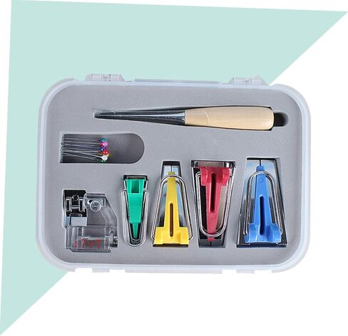 DOITOOL Sewing Machine Tool Kit Belt Maker Set for Brothers Machine Upholstery Sewing Accessories Quilting Gifts Embroidery Tools Bias Tape Makers in Saudi Arabia