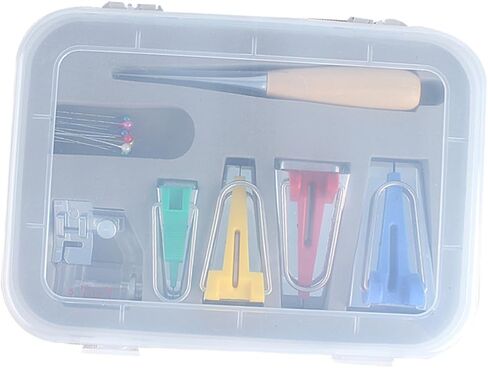 Gadpiparty Multi Function Electric Sewing Machine Tape Makers Set with Bias Binder Feet Ball Point Pins DIY Quilting Tools for Easy Binding and Trimming in Saudi Arabia