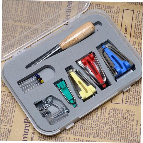 Gadpiparty Multi Function Electric Sewing Machine Tape Makers Set with Bias Binder Feet Ball Point Pins DIY Quilting Tools for Easy Binding and Trimming in Saudi Arabia