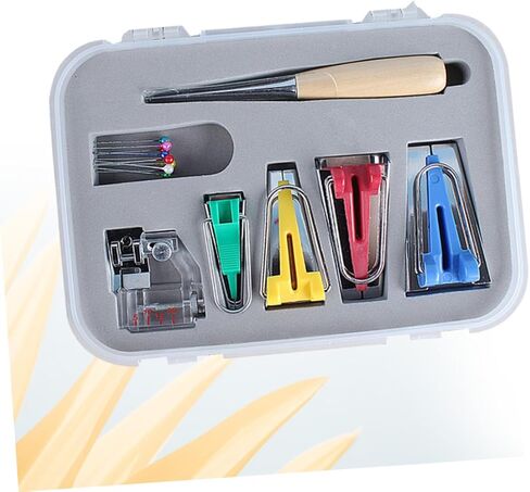 Gadpiparty Multi Function Electric Sewing Machine Tape Makers Set with Bias Binder Feet Ball Point Pins DIY Quilting Tools for Easy Binding and Trimming in Saudi Arabia