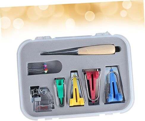 Gadpiparty Multi Function Electric Sewing Machine Tape Makers Set with Bias Binder Feet Ball Point Pins DIY Quilting Tools for Easy Binding and Trimming in Saudi Arabia