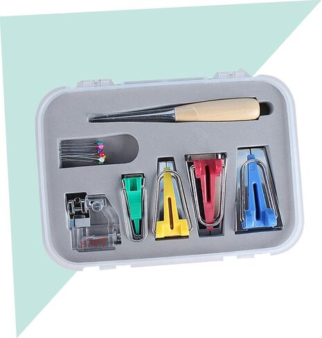 Gadpiparty Multi Function Electric Sewing Machine Tape Makers Set with Bias Binder Feet Ball Point Pins DIY Quilting Tools for Easy Binding and Trimming in Saudi Arabia