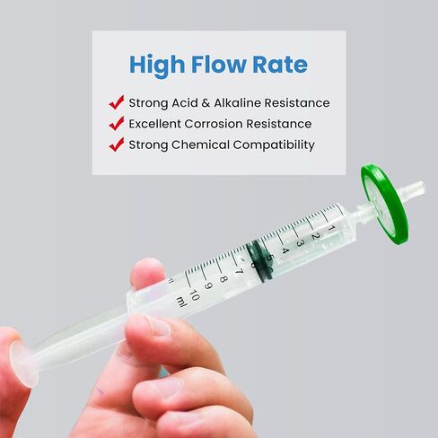 Syringe Filters PTFE 25MM Diameter 0.22um Pore Size Non Sterile (Pack of 10) in Kuwait