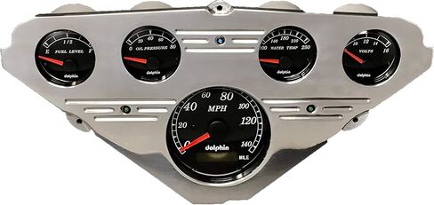 Dolphin Gauges 1955 1956 1957 1958 1959 Chevy Truck 5 GPS Gauge Dash Cluster Panel Set Black in Saudi Arabia