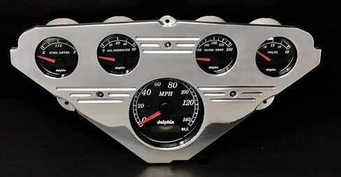 Dolphin Gauges 1955 1956 1957 1958 1959 Chevy Truck 5 GPS Gauge Dash Cluster Panel Set Black in Saudi Arabia