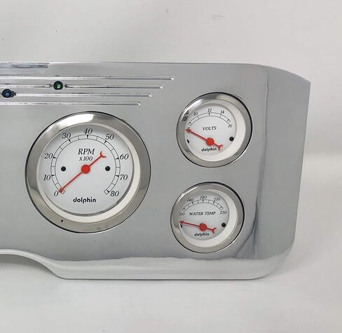 Dolphin Gauges 1955 1956 1957 1958 1959 GMC Truck 6 Gauge Dash Cluster Panel Set Programmable White in Saudi Arabia