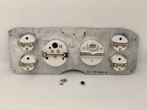 Dolphin Gauges 1955 1956 1957 1958 1959 GMC Truck 6 Gauge Dash Cluster Panel Set Programmable White in Saudi Arabia