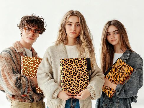 Whaline 24 Pack Animal Prints File Folders Letter Size Safari Leopard Zebra Tiger Giraffe File Pockets with 1/3 Cut Tab for Home Office Classroom Supplies, 8.9 x 11.6 Inch in Saudi Arabia