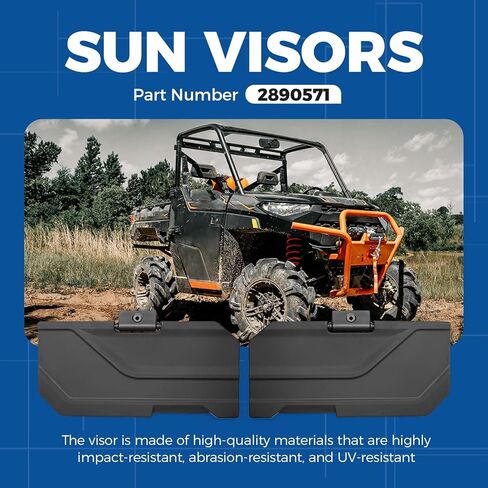2890571 واقيات الشمس لـ Polaris Ranger XD1500 Premium Northstar 2024 2025، واقي من الشمس قابل للطي مضاد للوهج UTV، قطعتان in Kuwait