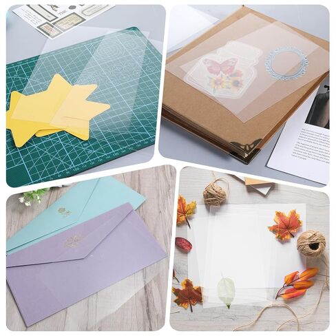60PCS Heat Resistant Clear Acetate Sheets for Crafts, Transparent Craft Plastic Sheets, 6.4x4.4in Transparency Sheet for DIY Scrapbooks Cards Photo Albums Photo Frame, Anti-Static, Easy to Cut in Saudi Arabia