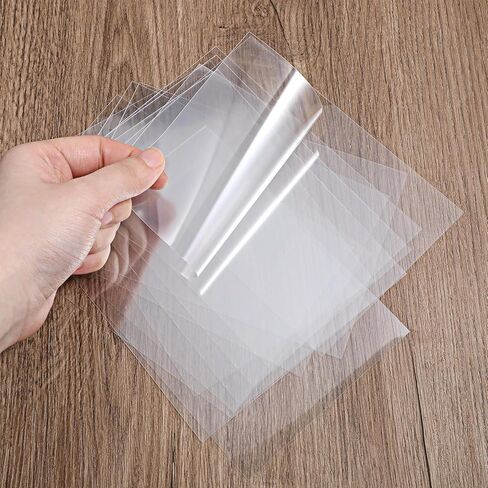 60PCS Heat Resistant Clear Acetate Sheets for Crafts, Transparent Craft Plastic Sheets, 6.4x4.4in Transparency Sheet for DIY Scrapbooks Cards Photo Albums Photo Frame, Anti-Static, Easy to Cut in Saudi Arabia
