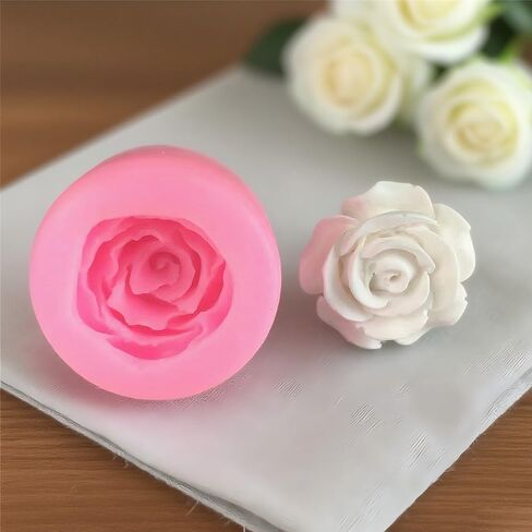 1 Piece DIY Small Rose 3D Shape Silicone Mould, Handmade Fondant Cake Decoration Tools Chocolate Candle Molds in Saudi Arabia