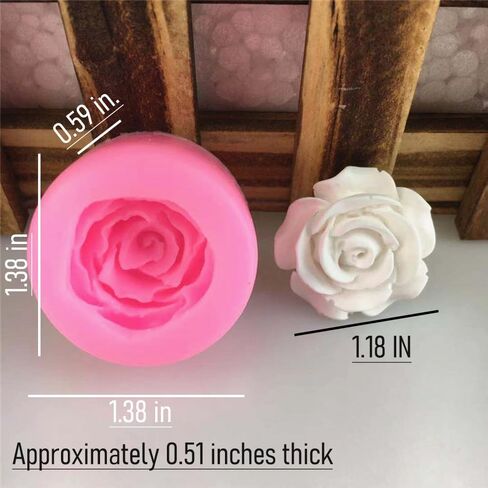 1 Piece DIY Small Rose 3D Shape Silicone Mould, Handmade Fondant Cake Decoration Tools Chocolate Candle Molds in Saudi Arabia