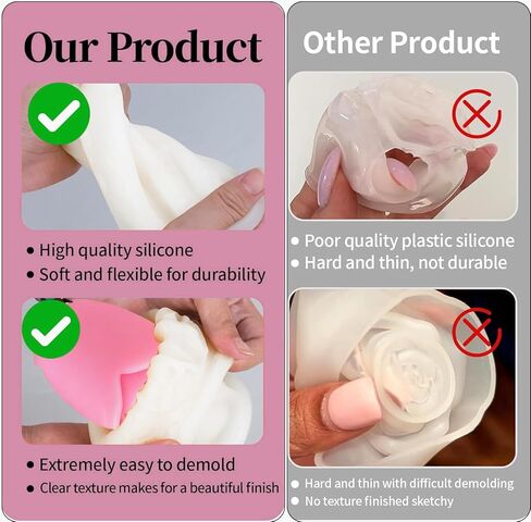 1 Piece DIY Small Rose 3D Shape Silicone Mould, Handmade Fondant Cake Decoration Tools Chocolate Candle Molds in Saudi Arabia