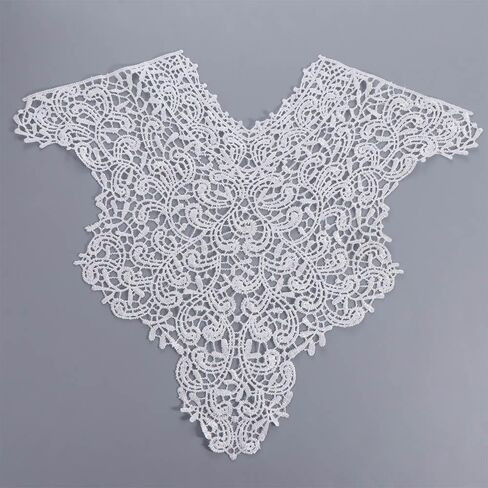 Hollow Neckline Hollow Apparel Accessories Detachable Women Neckline Fake Collar Embroideried Fabric Lace Neckline(B) in Saudi Arabia