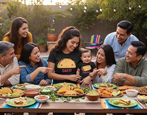 Tstars Taco Taquito Mommy and Me Outfits Gifts for New Moms First Mothers Day Mom & Infant Baby Bodysuit Matching Set in Saudi Arabia