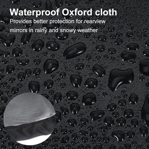 2 PCS Car Rearview Mirror Snow Covers Black Mirror Covers with Drawstrings Waterproof Auto Rearview Protection Cover Exterior Rear View Universal Fit Car Vehicle Trucks Winter Ice Snow Rain in Saudi Arabia