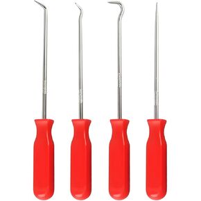 4PCS Car Precision Hook and Pick Set, O Ring Vehicle Oil Seal Gasket Pick with Ergonomic Handle, Automotive Mechanic Hooks Puller Remover Tool, Universal for Automobile RV Truck (Style B) in Kuwait