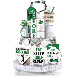 13 Pcs Baseball Tiered Tray Decor Baseball Wooden Decor Baseball Table Centerpieces Rustic Wooden Baseball Game Sign for Fans Baseball Theme Party Ceremony in Kuwait