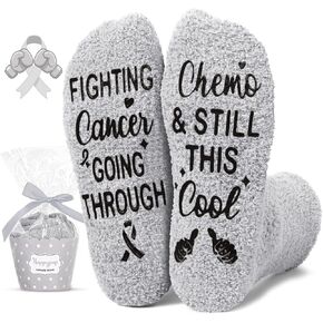 HAPPYPOP احصل على هدايا جيدة قريبًا لمرضى السرطان الكيميائي، هدايا شفاء للناجين من السرطان، جوارب زرقاء غامضة in Kuwait