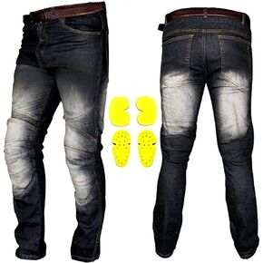 Mens Motorbike Jeans Protective CE Approved Armored Pant Rider Jeans Hip and Knee Protection Safety Pants in Kuwait