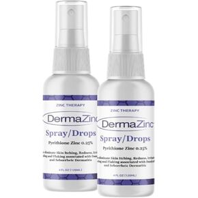 DermaZinc Therapy Spray/Drops, Zinc Spray for Skin, Drops, Skin Disorder Relief Spray and Drops for Psoriasis, Dermatitis, Eczema, and Other Skin Condition Symptoms, 4oz in Saudi Arabia