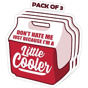 SmittyGFX Don't Hate Me Just Because I'm A Little Cooler Sticker, 3CT Funny Laptop Water Bottle Tumbler Car Truck Bumper Helmet Tablet Phone Gift Wall Window Sticker (2 Inches (Small)) in Saudi Arabia