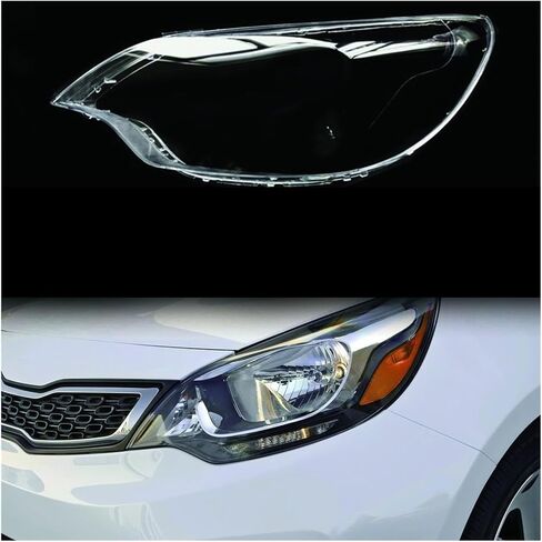 Compatible For Kia Rio 2014 2015 2016 Sedan Front Car Headlight Cover Lens Shell Lampcover Lampshade Headlamp Light Mask(1 pcs Left) in Saudi Arabia