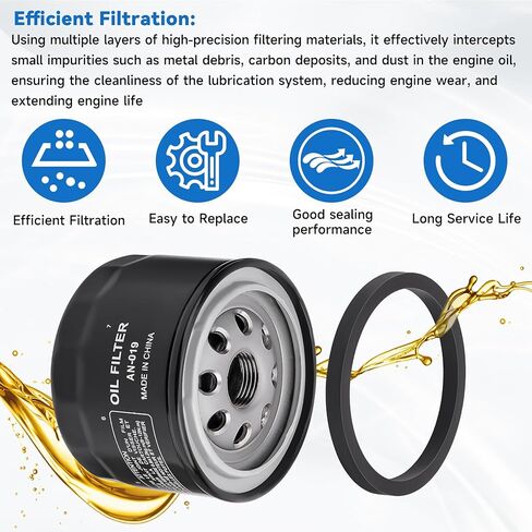 2 قطعة فلتر زيت 49065-0721 49065-7007 متوافق مع كاواساكي FR600V FR651V FR691V FR730VFS600V FS651V FS691V FS730V FX481V FX600V FX651V FX691V FX730V محرك جزازة العشب فلتر الزيت in Kuwait