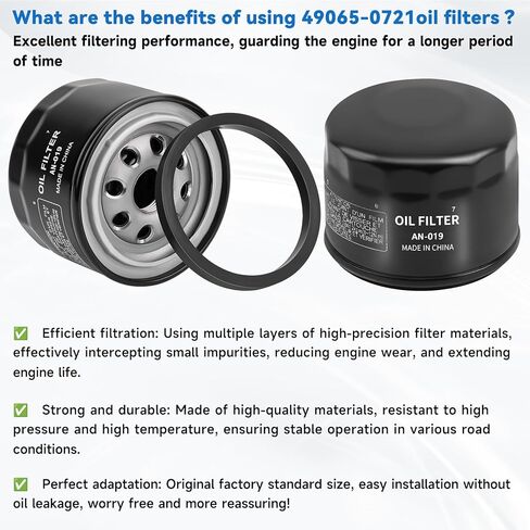 2 قطعة فلتر زيت 49065-0721 49065-7007 متوافق مع كاواساكي FR600V FR651V FR691V FR730VFS600V FS651V FS691V FS730V FX481V FX600V FX651V FX691V FX730V محرك جزازة العشب فلتر الزيت in Kuwait
