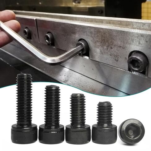 M4 x 6mm 8mm 10mm 12mm 16mm 20mm 25mm Hex Socket Head Cap Screws Bolts and Nuts, Metric Allen Hex Drive, 12.9 Grade Alloy Steel, Black Oxide Finish, Fully Threaded, Assortment Kit 200PCS in Saudi Arabia