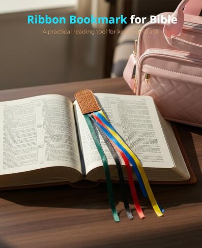 INNATO Leather Bible Cover Case with Ribbon Bookmark, Large Bible Carrying Tote Bag with Handle and Shoulder Strap for Women, Multi Pockets Church Bag Bible Purse for Studying and Travel in Kuwait